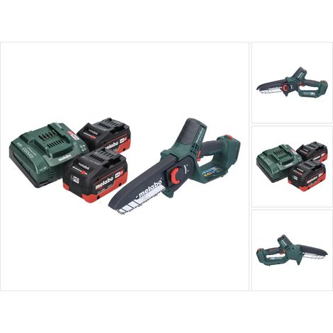 Metabo MS 18 LTX 15 podadora sin cable 18 V 15 cm 5 m/s + 2x batería recargable 5,5 Ah + cargador