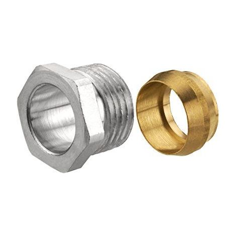 Cornat T591515 Collier de Serrage pour soupape Filetage male, 1/2" x 15 mm, Petit (1/3)