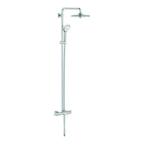 Colonne de douche thermostatique Grohe Euphoria 260 – Mitigeur bain/douche chrome – Longueur flexible 1750mm – Protection anti-brûlure (1/4)