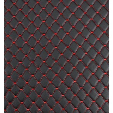 Tapis de sol en cuir noir avec surpiqûre rouge pour Mercedes Actros MP4, boîte automatique, plancher à deux niveaux, cuir écolog