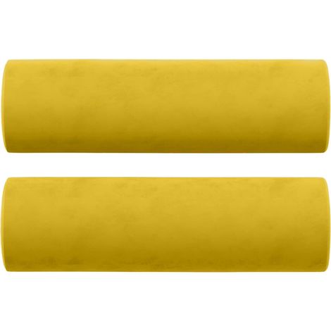 Maison Exclusive - Cojines decorativos 2 uds terciopelo amarillo (1/5)