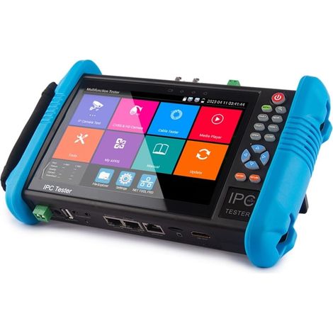 Testeur de caméra de sécurité CCTV Testeur De Vidéosurveillance 7 Pouces, 8MP TVI AHD CVI, Caméra De Sécurité, Testeur IPC avec Sortie POE (1/5)