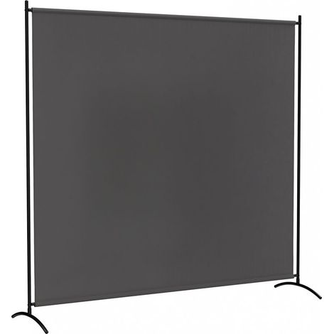 Paravent d'extérieur monobloc, hauteur 180 cm, protection UV30+, gris foncé (1/5)