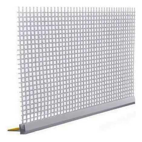 Profilo in pvc con rete per finestra 6mm barra 2.5 m bianco