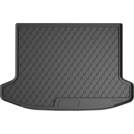 Vasca baule su misura in gomma sintetica - compatibile per  Kia Sportage (12/21) baule alto, ibrida, con subwoofer (1/5)
