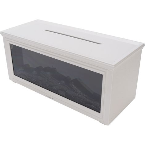 Diffuseur d'huiles essentielles 280 ml, effet flamme réaliste, silencieux, arrêt automatique, télécommande, humidificateur d'aromathérapie, blanc (1/5)