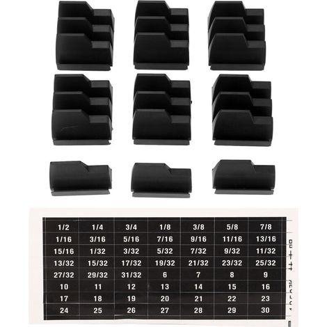 Support étagères à clés, capacité de 20 pièces, organisateur modulaire multifonctionnel Compact ABS magnétique noir A (1/5)