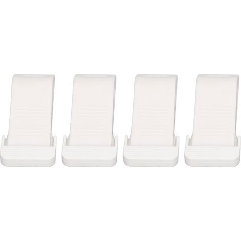 Cale de Porte Polyvalente Anti-Bruit 4 Pièces, Protection Murale pour Bureau, Chambre, Hôtel, Blanc (1/5)