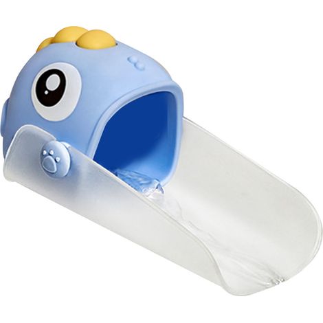Extension de robinet enfant dinosaure bleu 13,5cm pour lavage mains sûr et amusant salle de bain cuisine (1/5)