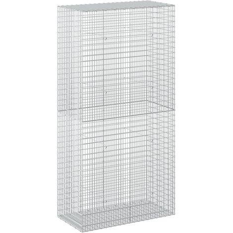Gabion avec fil de 3,5 mm et maille de 5x2,5 cm 100x50x200 cm vidaXL (1/4)