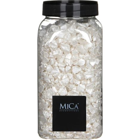 Mica Glasstein creme 4-10 mm 650 ml 1 kg Dekosteine & Dekosand (1/2)