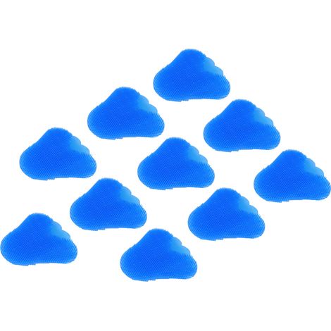 Lot de 10 tapis désodorisants anti-éclaboussures bleus pour urinoirs, destinés aux hommes. (1/5)