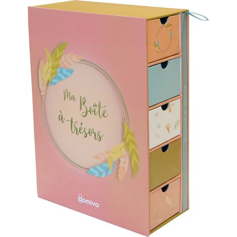 Coffret boîte à trésors et journal de naissance Multicolore 22.5x31 cm (1/3)