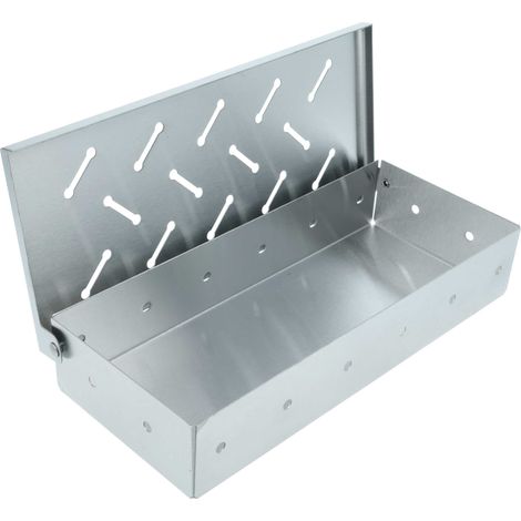 vhbw Räucherbox Ersatz für Weber 7576 für Gasgrills, Grills - Edelstahl flaches Design 22,8 x 9,7 x 4,4 cm