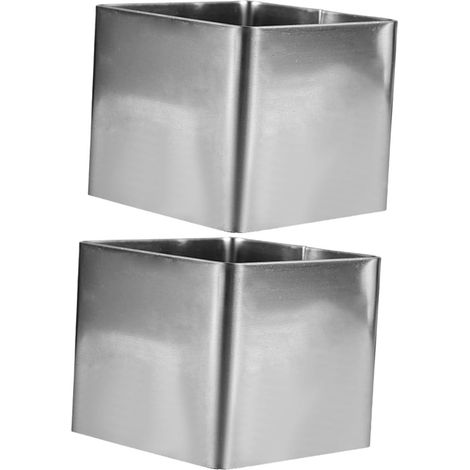 Lot de 2 cercles à mousse carrés en acier inoxydable, moules à gâteaux carrés de 75 cm (1/4)