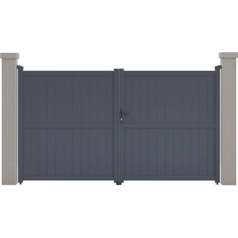 Porton jardin "Maurice" - 299.5 x 155.9 cm - Gris