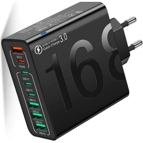 Chargeur mural pour téléphone portable USB Type C à charge rapide 150 W