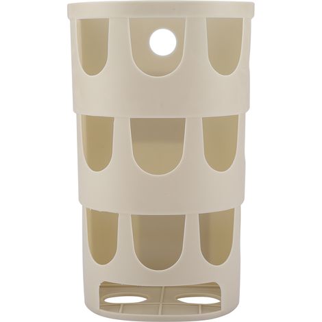 Plastic Wall mounted Trash Bag Rubbish Bags Storage Box Kitchen Bedroom Bathroom(Khaki)