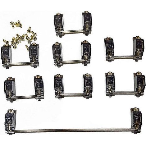 Stabilisateurs de clavier à visser pour montage sur circuit imprimé, fil d'or noir transparent, conception spéciale (1/5)