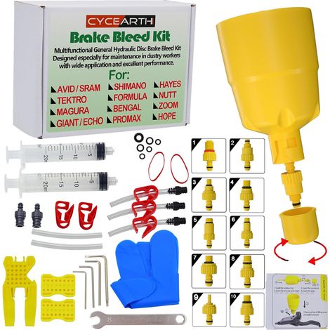 Kit de Purge d'huile de Frein à Disque hydraulique pour Tous Les Freins, Outil de réparation de Freins de vélo (1/5)