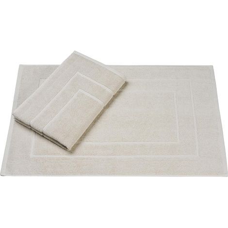 2er-Set Badematten – 50 x 70 cm – 100 % Baumwolle – Duschmatten – Farbe: Beige (1/5)