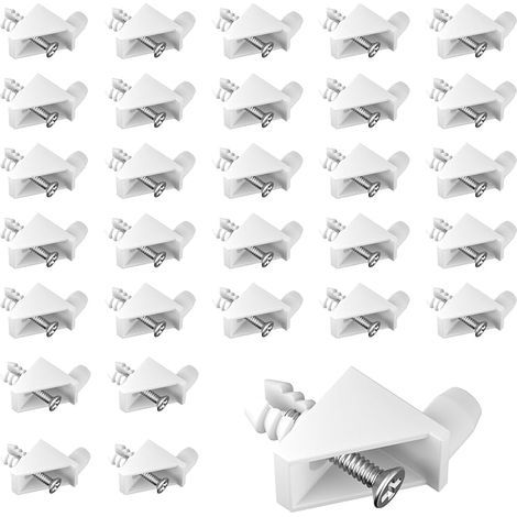 30 PCS Support Étagère Compatible avec IKEA 101558 PAX KOMPLEMENT - Blanc (1/5)