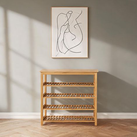 Meuble à chaussures en bambou 80 x 29 x 82 cm (1/5)