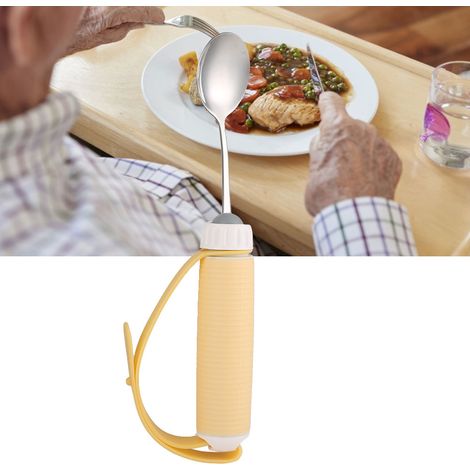 Cuillère Rotative pour Personnes Âgées - Ustensile Adapté pour Arthrite et Mobilité Réduite (1/5)
