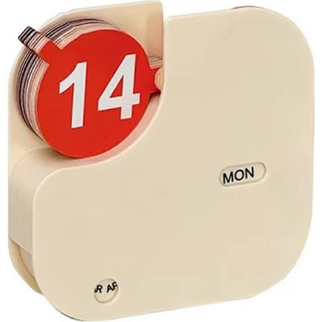 Calendrier de bureau minimaliste en plastique, calendrier à feuilleter pour la maison et le bureau (1/5)