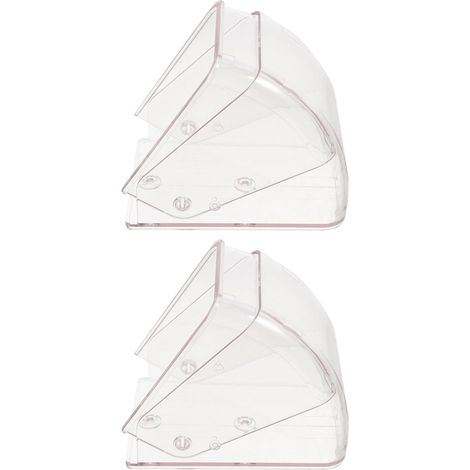 Lot de 2 Protections Étanches Transparentes en Plastique pour Sonnette Extérieure sans Fil, Cache de Sonnette Anti-Pluie Résistant aux Intempéries, Adapté aux Carillons