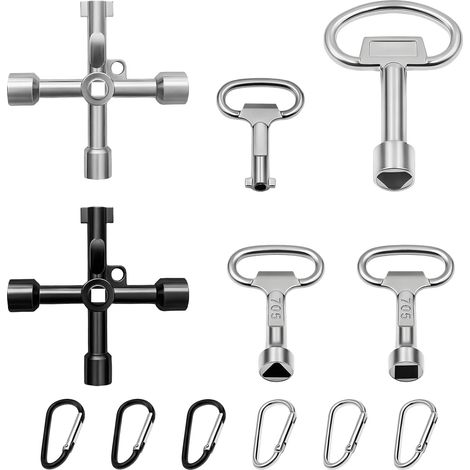 Lot de 12 Universelle Multifonction Clé Triangle avec Boucle D’escalade (1/5)