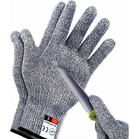 Gants de travail résistants coupures niveau 5, cuisine boucher grand (1/4)