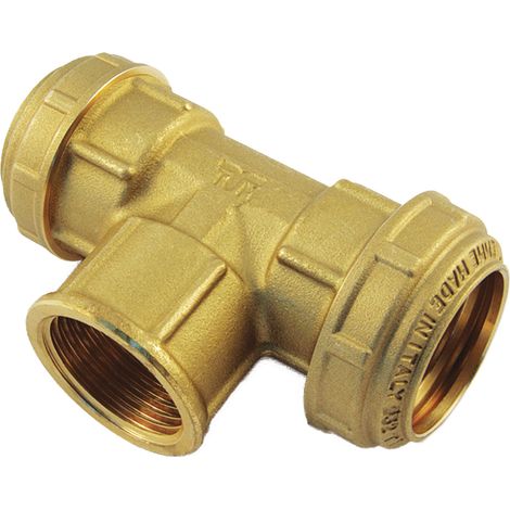 Raccord Té Femelle Pour Tuyau Polyéthylène Pn 25 Tiemme 50X1"1/2X50