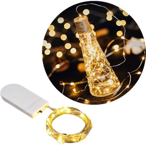 m Mini-LED-Lichterkette, batteriebetrieben, warmweiß