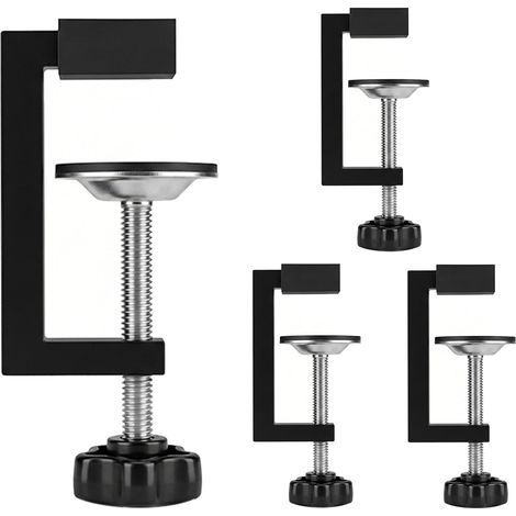 Lot de 4 pinces G - Pince de table - Petit serre-joint à vis - Outils de serrage - Plage de serrage : 10 à 57 mm - Pinces de table universelles réglables pour le travail du bois (1/5)