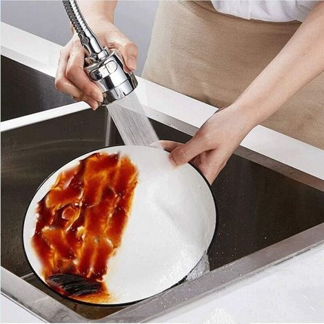 Cabezal de grifo de cocina con filtro difusor aireador, ahorrador de agua giratorio 360°, rosca M22/M24, para cocina y baño. (1/3)