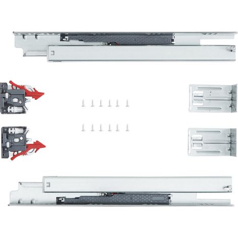 Mophorn 6 Paar 457,2 mm Schubladenführungen zur Montage an der Unterseite, robuste Soft-Close-Ausziehschienen, Gleitschienen mit Kugellagern, leise Schrankschienen mit Schloss