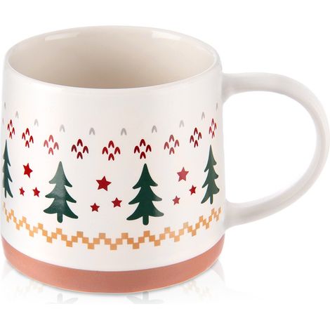 Porzellantasse für Tee oder Kaffee, klassisch weiß, für die Küche, 380 ml