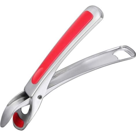 Pinzas de acero inoxidable con protección contra quemaduras, utensilio de cocina resistente al calor para sujetar y manipular alimentos calientes - Crezuo
