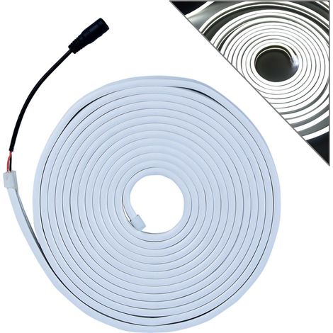 STRISCIA LED 12V LUCE BIANCA PER INSEGNE E DECORAZIONI LUMINOSE - FLESSIBILE E TAGLIABILE ALTA LUMINOSITA' (1/5)