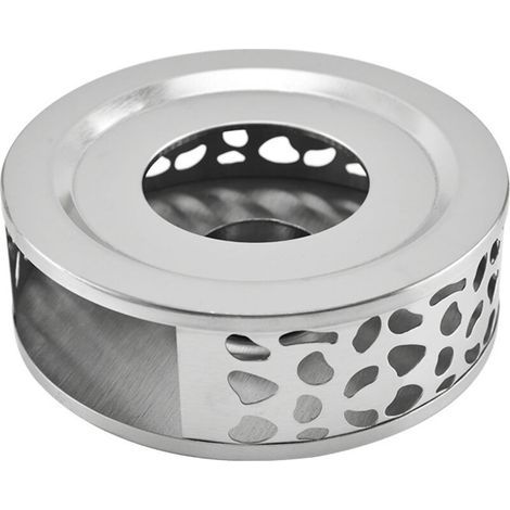 Chauffe-Théière en Acier Inoxydable Teapot Warmer Chauffe Plat avec Bougie Support Bougie Chauffe-Base Plat Théière Réchauffeur avec Porte-Bougie Rond pour Thé Café Isolation de Lait (1/5)