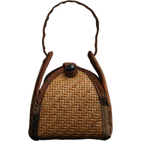 Sac de Rangement pour Tasses à Thé Rangement Voyage en Rotin pour Accessoires,Pochette Organisatrice de Service à Thé,pour Maison Cuisine Bureau Camping Pique-nique Salle de Manger Station Café (1/5)