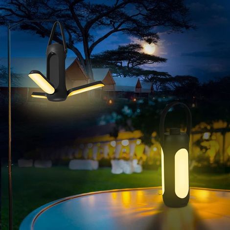 Lampe de Camping LED Portable, 10000mAh Batterie Rechargeable Lampe Camping Luminosité Réglable 3 Modes pour le Signal SOS Idéal pour le camping (1/5)