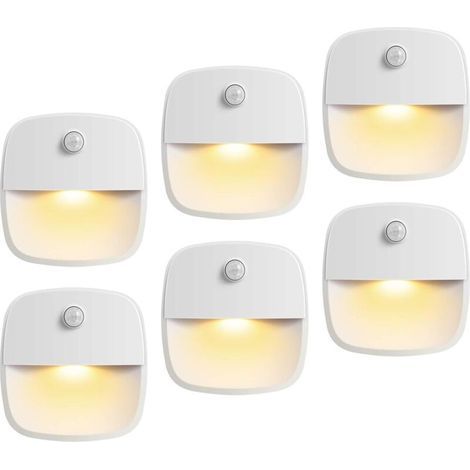 Lámpara inalámbrica con sensor de movimiento alimentada por batería, luz nocturna LED de pared para armarios, escaleras, pasillos, baños y cocinas — iluminación segura y práctica (1/3)