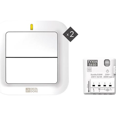 Delta Dore 6351383 Pack de iluminación bidireccional inalámbrica TYXIA 610