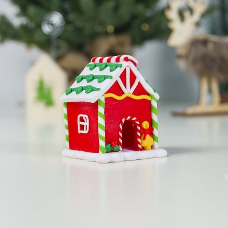 noël Pain d'épice Maison pâte à Modeler Maison de Noël Ornements de Table décoration de Bureau (1/2)