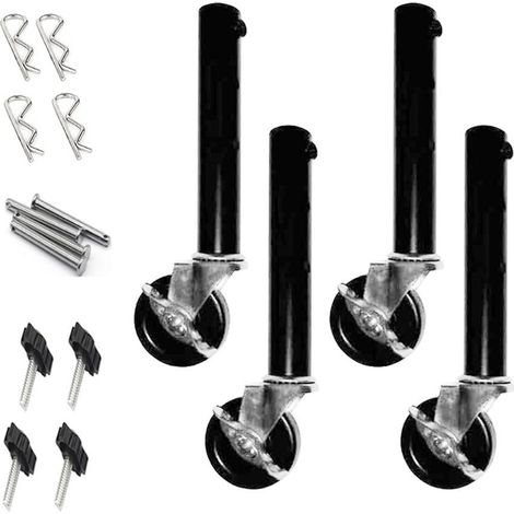 Lot de 4 rallonges de roulettes pour tables pliantes avec pieds en caoutchouc pour plus de stabilité (1/5)