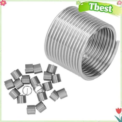 Tbest Insert de filetage de fil 20pcs Écrou Réducteur Réparation de Filetage Insert de Cercle en Spirale Fileté M14 auto fixation (1/5)