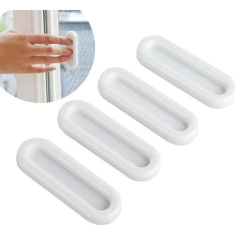 8 asas adhesivas para ventanas, asas adhesivas para puertas correderas, apertura práctica, asas auxiliares autoadhesivas (1/4)