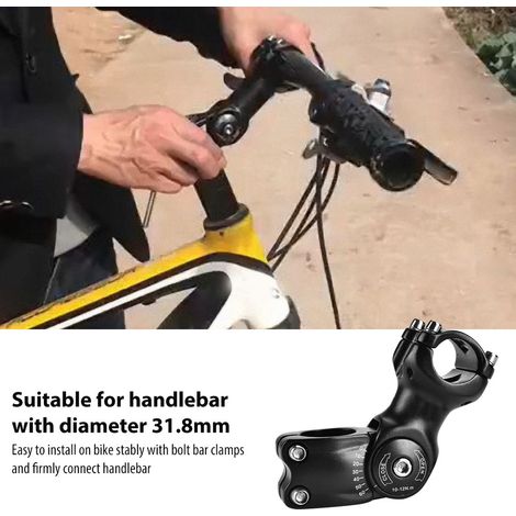 Potence de guidon Wake Bikes, accessoires de cyclisme pour VTT et vélo de route, noir (1/5)